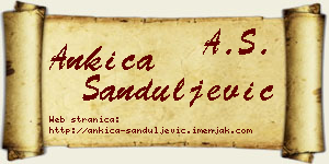 Ankica Sanduljević vizit kartica